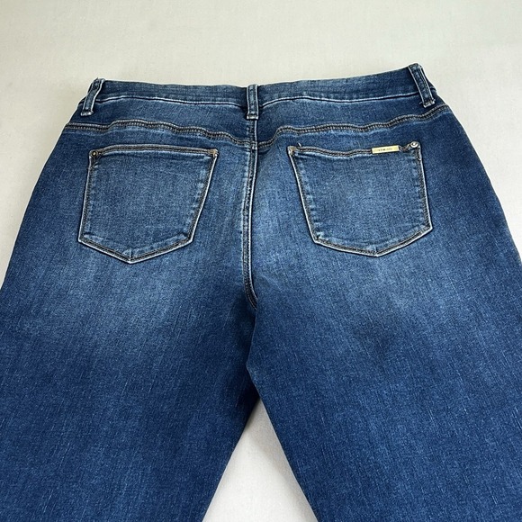 Chico's Embroidered So Slimming Ankle Jeans Chico's Size 1 Sz 10 Denim Stretch - Picture 6 of 13